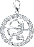 14k Gold Diamond Sagittarius Zodiac Charm (1/10 cttw)
