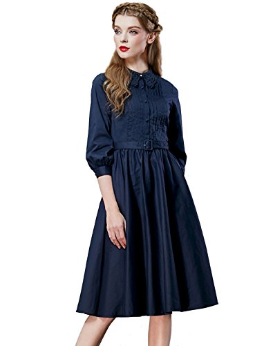 （アートカー）Artka レディーズエレガントなロング丈シャツワンピース LA12965C