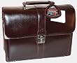 Mancin Burgundy Leather Triple Compartment Laptop 15,4"