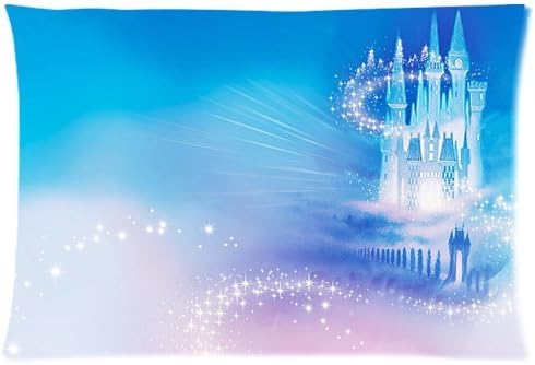 Magic World Ice Frozen Castle Star Light Custom Queen Size Bed Pillowcase DIY Pillowslips Roomy in Size 20 * 30 Inch