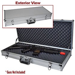 Silver Hard Sided Break Down Gun Case - Sporting Goods > Gun Cases > Break Down Size