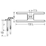 MCM 10602-70401 Stainless Steel H Twin, Centered, 1.25 Inch Offset Burner