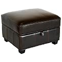 Leather Storage Ottoman