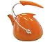 Kitchen & Housewares : Calypso Basics 2-Quart Enamel-on-Steel Teakettle, Orange