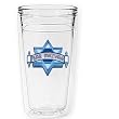 Bar Mitzvah Star of David 12 oz Slimline Insulated Beverage Tumbler, Clear
