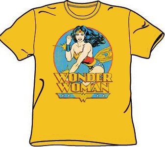 WONDER WOMAN Youth Size DC Comics Super Heroine Kids Gold T-shirt Tee Shirt