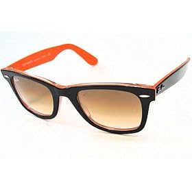 RAY BAN RB 2140 Sunglasses Rayban RB2140 Wayfarer Black Orange 1002 51 Shades