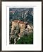 Monastery of Saint Barabara Roussanou on an Clifftop, Meteora, Greece Framed Photographic Poster Print by John Elk III, 21x29