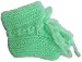 100% Hand-knitted Baby Booties Grandma Collection in Mint Green [Apparel]