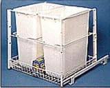 Two 30qt Pullout Trash Cans
