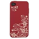 iPhone4用和彩美(WASABI)柔装飾カバー流水に桜<紅> IP4SC23