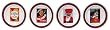 Artistically designed dinnerware European motif salad / dessert / sandwich plates 7.5" Set/4