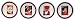 Artistically designed dinnerware European motif salad / dessert / sandwich plates 7.5" Set/4