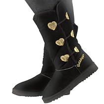 Golddigga Womens Alley Tall Boots Black