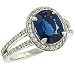 Jewelry : Sapphire (2.44cttw) and Pave Diamond (.36cttw) Ring