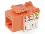 Belkin - Keystone jack - RJ-45 - orange - 1 port (pack of 25 )