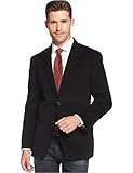 Calvin Klein Mens Black Corduroy Polyester Two Button Blazer 44R