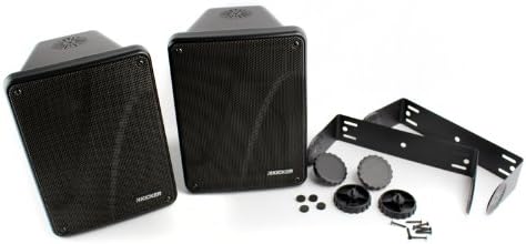 4) NEW KICKER KB6000 6.5" Black Indoor Outdoor/Marine Speakers 11KB6000B + Wire