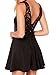 Choies Women's Sheer Lace Panel Sleeveless A-line Mini Dress
