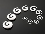 Expander SPIRALE TAPER WEIß Dehnungsspirale Schnecke Acryl - Wähle deine Wunschgröße