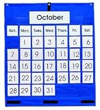 Carson-Dellosa Publishing CD-5605 Monthly calendar pocket chart with grommets, 25 x 28-1/2