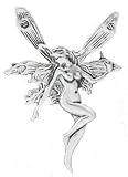 Sterling Silver Large Detailed Fairy Faery Pin Brooch - B00023JOE8