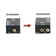 Digital Toslink / SPDIF zu Analog stereo 2xRCA Audio Konverter - Audio Konverter Digital (Toslink und Koaxial) zu Analog (Cinch) - Digital Analog Wandler Audiowandler