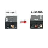 Digital Toslink / SPDIF zu Analog stereo 2xRCA Audio Konverter - Audio Konverter Digital (Toslink und Koaxial) zu Analog (Cinch) - Digital Analog Wandler Audiowandlervon "Viforo �"