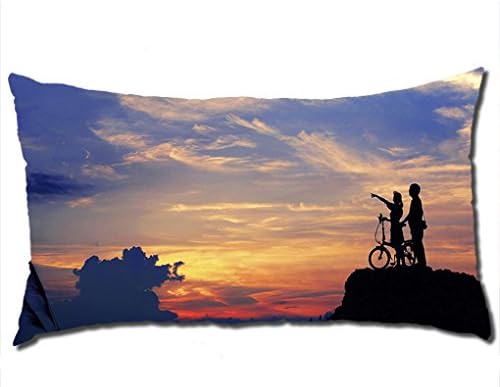 wskshop Decorative Long Pillowcase, New Design Couple Standing on the Peak Horse Pillowcase Pillow Covers