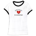 T-Shirt Ringer Woman White " Half Of My Philippines " Country