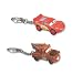 Disney Pixar Cars PVC Keyrings: Mater and Lightning McQueen