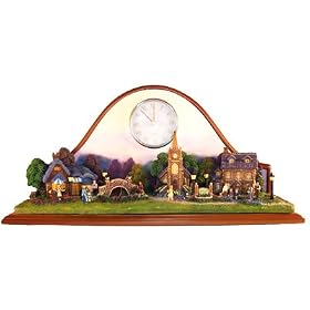 Thomas Kinkade Lamplight Village Illuminated Mantle Clock