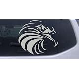 6in X 5.2in Silver -- Tribal Eagle Animals Car Window Wall Laptop Decal Sticker by Rad Dezigns