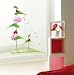 Beetle & Flower Art Deco Mural Point STICKER WDC-705