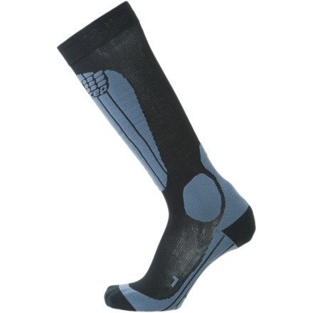 CEP Men's Skiing Compression Sport Socks (Black/Grey - V - XL) On Sale