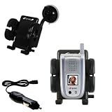 Sanyo MM-8300 Flexible Auto Windshield Holder with Car Charger - Uses Gomadic TipExchange