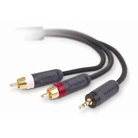 Belkin AV Audio Y Spltter Cable 3.5Mm Stereo-Rca X2, 1.8M