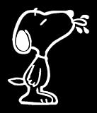 SNOOPY "BRONX CHEER" White Vinyl Sticker/Decal (Comics,Cartoon)