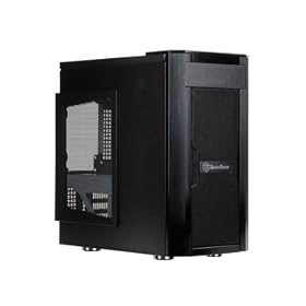 SilverStone Aluminum Front SECC Body Micro ATX Mid Tower Computer Case SG03B-F (Black)
