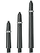 Nylon-Schäfte schwarz mit Federring, medium, Länge 45mm (3St.)