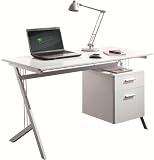 White Computer Desk with Storage and FREE EXPEDITED DELIVERY (PC29s)