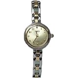 Timex 24791 Silver-Tone and Gold-Tone Ladies Dress Watch with Gold Face and Genuine Diamond by Timex