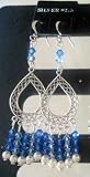 Chandelier Earrings in Sterling 92.5 Stamped with 100% Genuine Swarovski Sapphire Crystal (BRAND NEW)