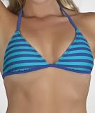 Hurley - Line Drive Triangle Bikini Top, Blue
