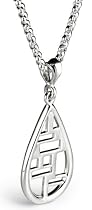 Sterling Silver Windows Teardrop Pendant by Zina, 17"