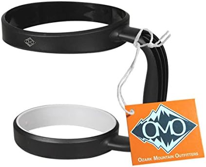 OMO 30 oz Grip - Fits YETI Rambler, RTIC, Ozark Trail, SIC, and Other 30 oz Tumblers Securly - Black (Handle Only)