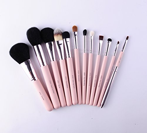 Essential Makeup Brush Set - With Makeup Brush Holder - Leather Carrying Case 12 Professional Quality Brushes Essential Makeup Brush Set - With Makeup Brush Holder - Leather Carrying Case 12 Professional Quality Brushes