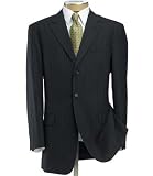 Executive Year-Round 3-Button Wool Suit with Plain Front Trousers