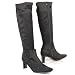 MARCO TOZZI Damen Stretch Stiefel, Dekoband, schwarz, Größe:36
