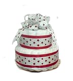 Ladybug Dots Baby Shower Diaper Cake (2 Tier)